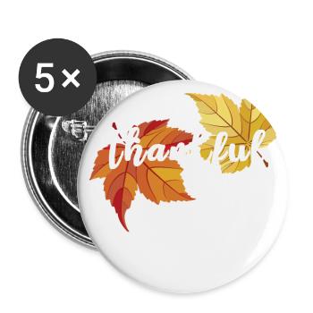 Goldener Herbst Schönste Jahreszeit Laub Geschenk - Buttons klein 25 mm (5er Pack) - Weiß - Vorne