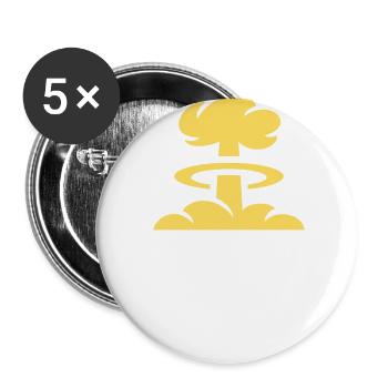 Science Rules Naturwissenschaften Nerd Shirt - Buttons klein 25 mm (5er Pack) - Weiß - Vorne