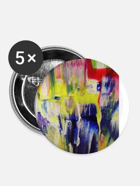 art - Buttons small 1''/25 mm (5-pack) - white