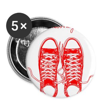 Sneaker shoestring - Buttons small 1''/25 mm (5-pack) - white - Front