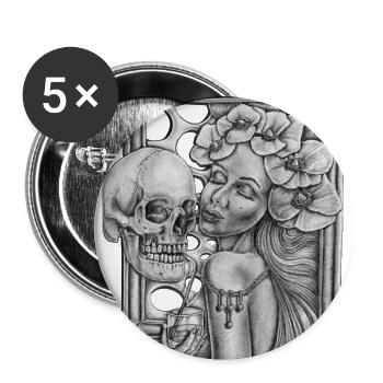Deep Drink - Buttons klein 25 mm (5er Pack) - Weiß - Vorne
