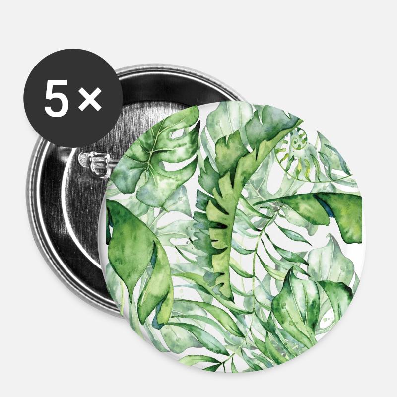 Monstera - Buttons small 1''/25 mm (5-pack) - white