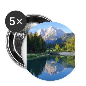 Jasna See Kranjska Gora Slowenien - Buttons klein 25 mm (5er Pack) - Weiß - Vorne