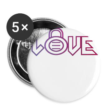 Die einzige und wahre Liebe, ist die Liebe mit ein - Buttons klein 25 mm (5er Pack) - Weiß - Vorne