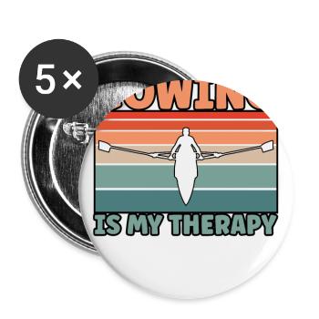 Rowing Therapy - Buttons small 1''/25 mm (5-pack) - white - Front
