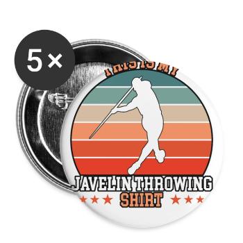 Javelin Throwing Javelin Throw - Buttons small 1''/25 mm (5-pack) - white - Front