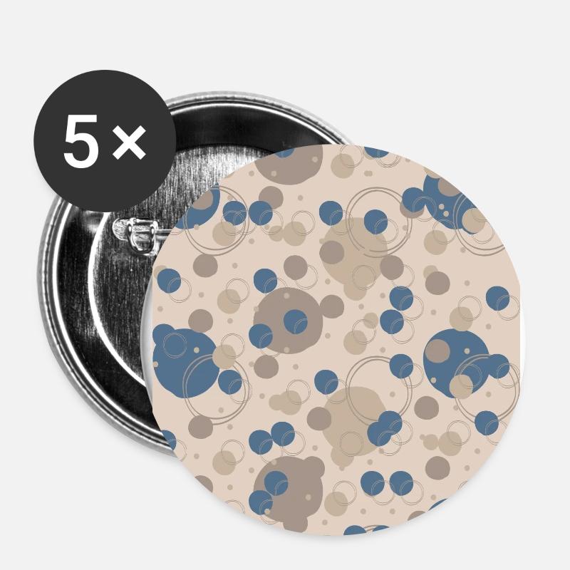 moderne - Lot de 5 petits badges (25 mm) - blanc