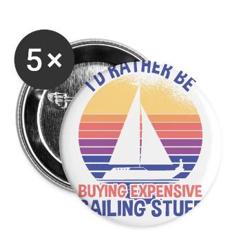 Buy Expensive Sailing Stuff - Buttons small 1''/25 mm (5-pack) - white - Front