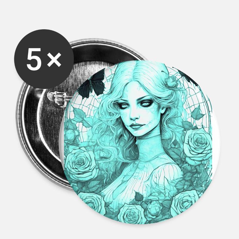 Phantom - Buttons small 1''/25 mm (5-pack) - white