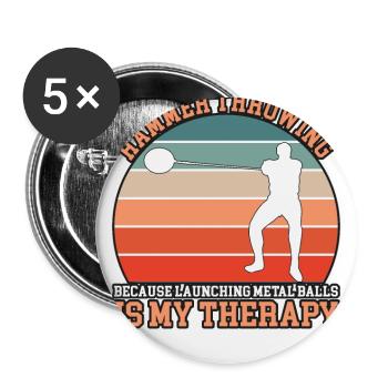 Hammer throw - Buttons small 1''/25 mm (5-pack) - white - Front