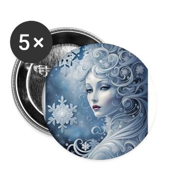 Kalte Schönheit - Buttons klein 25 mm (5er Pack) - Weiß - Vorne