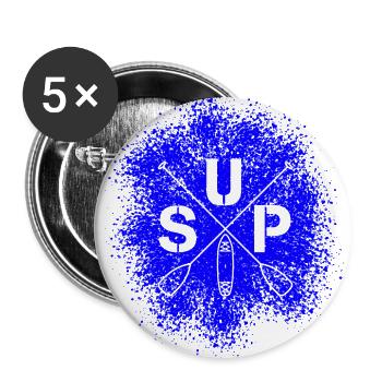 Stand Up Paddle SUP Board Standup Paddling - Buttons klein 25 mm (5er Pack) - Weiß - Vorne