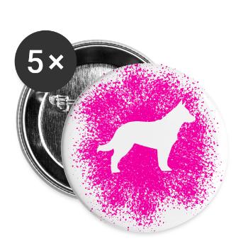 German Shepherd – Loyal Companion - Buttons small 1''/25 mm (5-pack) - white - Front
