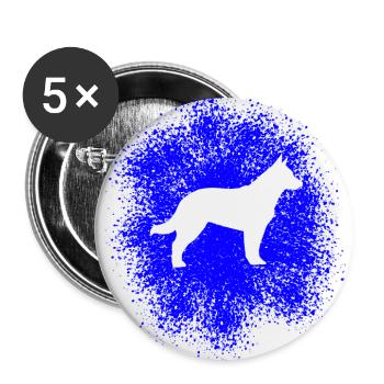 German Shepherd – Loyal Companion - Buttons small 1''/25 mm (5-pack) - white - Front