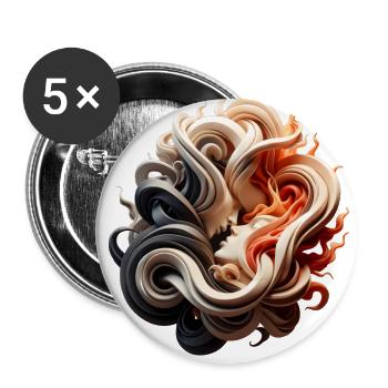 Daring Desire - Heavenly Embers - Buttons small 1''/25 mm (5-pack) - white - Front