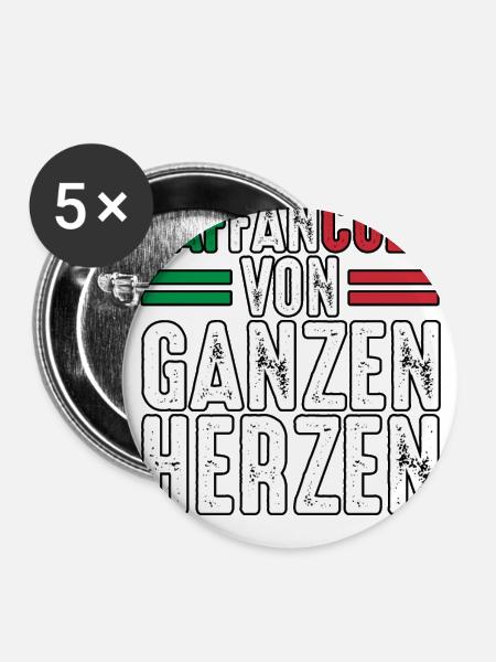 Italien Italiener Vaffanculo - Buttons klein 25 mm (5er Pack) - Weiß