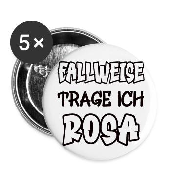 Fallweise trage ich rosa Spruch Farbe rosa - Buttons klein 25 mm (5er Pack) - Weiß - Vorne