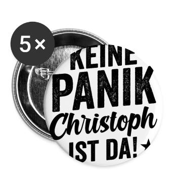 Prénom Chris Christoph - Lot de 5 petits badges (25 mm) - blanc - Devant