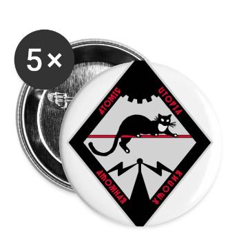 Atomic Utopia - Bat Rhombus - Buttons small 1''/25 mm (5-pack) - white - Front