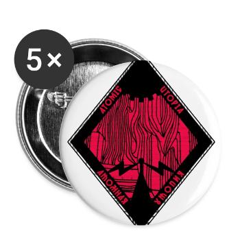 Atomic Utopia - Geometric Fire Rhombus - Buttons small 1''/25 mm (5-pack) - white - Front