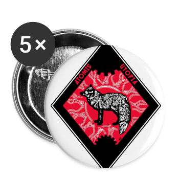 Atomic Utopia - Silver Fox Rhombus - Buttons small 1''/25 mm (5-pack) - white - Front
