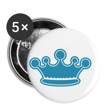 Crown de - Buttons klein 25 mm (5er Pack) - Weiß - Vorne