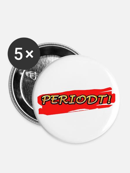 Punkt! Roter Comic-Stil - Buttons klein 25 mm (5er Pack) - Weiß