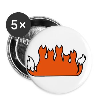 Fox family fox family famille de renard - Buttons small 1''/25 mm (5-pack) - white - Front