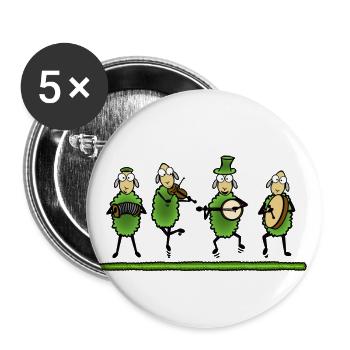 Music-making sheep Irish music - Buttons small 1''/25 mm (5-pack) - white - Front