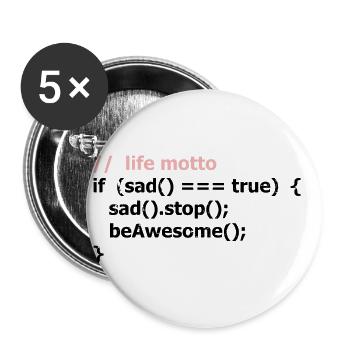 Conception de la cybersécurité pour les pirates informatiques et la cybersécurité - Lot de 5 petits badges (25 mm) - blanc - Devant