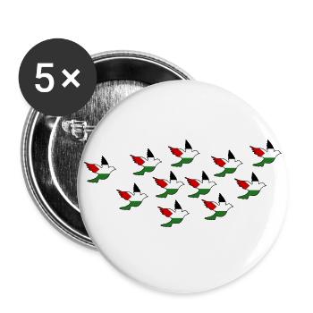 Palästina - Buttons klein 25 mm (5er Pack) - Weiß - Vorne