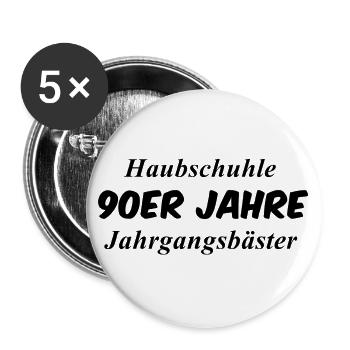 Schule - Buttons klein 25 mm (5er Pack) - Weiß - Vorne