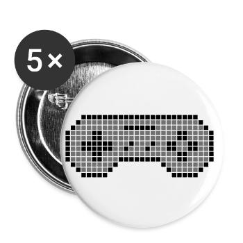 8-Bit Gamepad 02 - Buttons klein 25 mm (5er Pack) - Weiß - Vorne