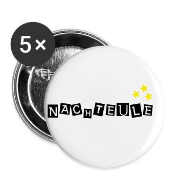 Oiseau de nuit - Lot de 5 petits badges (25 mm) - blanc - Devant