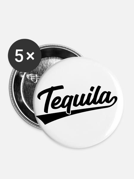 tequila - Buttons klein 25 mm (5er Pack) - Weiß
