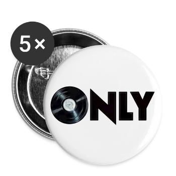 vinyl only - Buttons small 1''/25 mm (5-pack) - white - Front