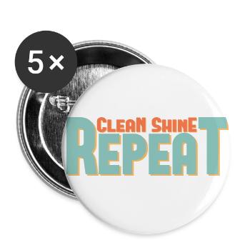 Clean Shine Repeat Detailer Car Lover Tuner - Buttons small 1''/25 mm (5-pack) - white - Front