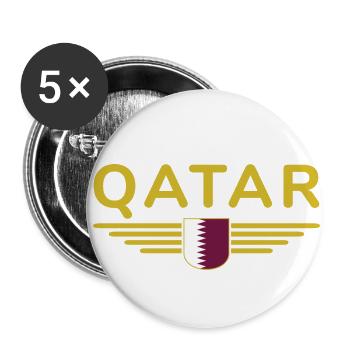 Qatar Design – Exclusive and Modern - Buttons small 1''/25 mm (5-pack) - white - Front