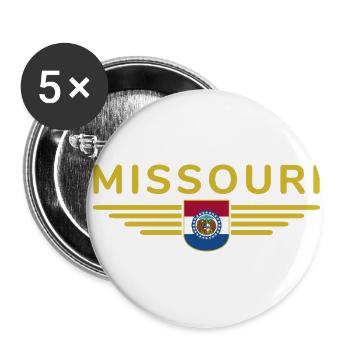 Missouri Fan T-Shirt – Must-Have für Fans! - Buttons klein 25 mm (5er Pack) - Weiß - Vorne