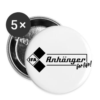 Remorques IFA pour la vie - Lot de 5 petits badges (25 mm) - blanc - Devant