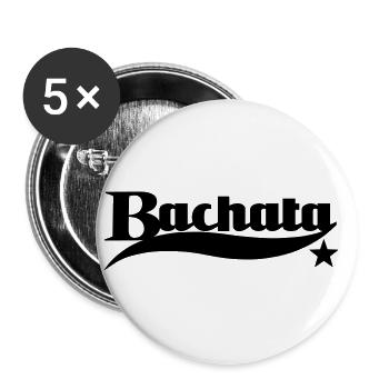 Bachata - Bachata Dance Shirt - Buttons small 1''/25 mm (5-pack) - white - Front