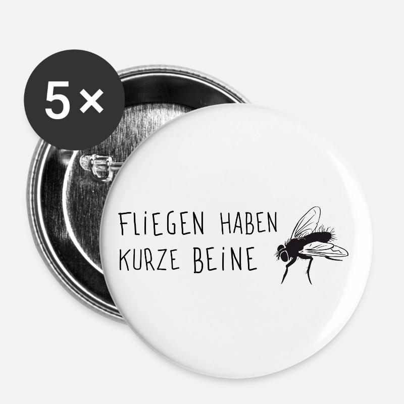 Short legs - Buttons small 1''/25 mm (5-pack) - white