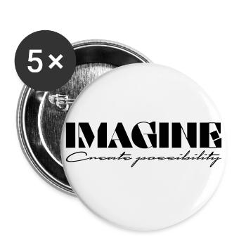 Imagine Create possibility - Buttons small 1''/25 mm (5-pack) - white - Front