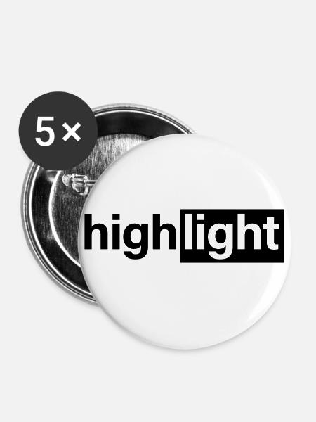 highlight - Buttons klein 25 mm (5er Pack) - Weiß