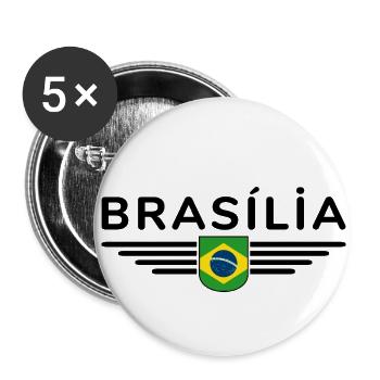 Brasília T-shirt for fans and travelers - Buttons small 1''/25 mm (5-pack) - white - Front
