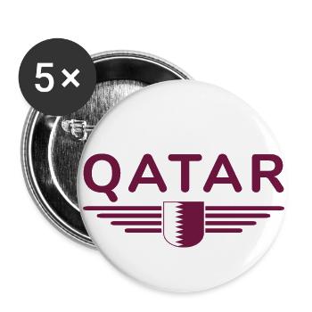 Qatar Design – Exclusive and Modern - Buttons small 1''/25 mm (5-pack) - white - Front