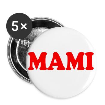 Mami - Lot de 5 petits badges (25 mm) - blanc - Devant
