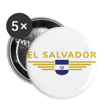 El Salvador T-Shirt Design - Buttons small 1''/25 mm (5-pack) - white - Front
