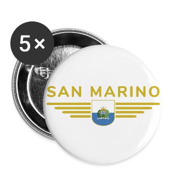I Love San Marino, Elegance Style Design T-Shirt - Buttons small 1''/25 mm (5-pack) - white - Front