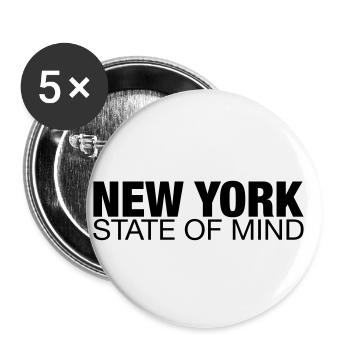 New York State Of Mind - Buttons small 1''/25 mm (5-pack) - white - Front